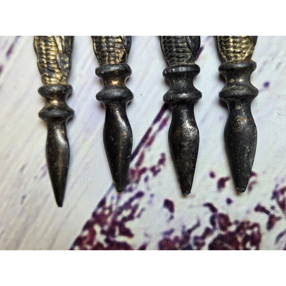 Vintage Crest Silver Plated Corn on Cob Holders Antique dining collectibles - Picture 9 of 9